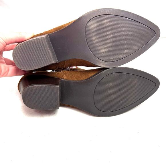 Carlos Santana Brown Suede Vivien Floral Boots Size 7.5 - Picture 5 of 9